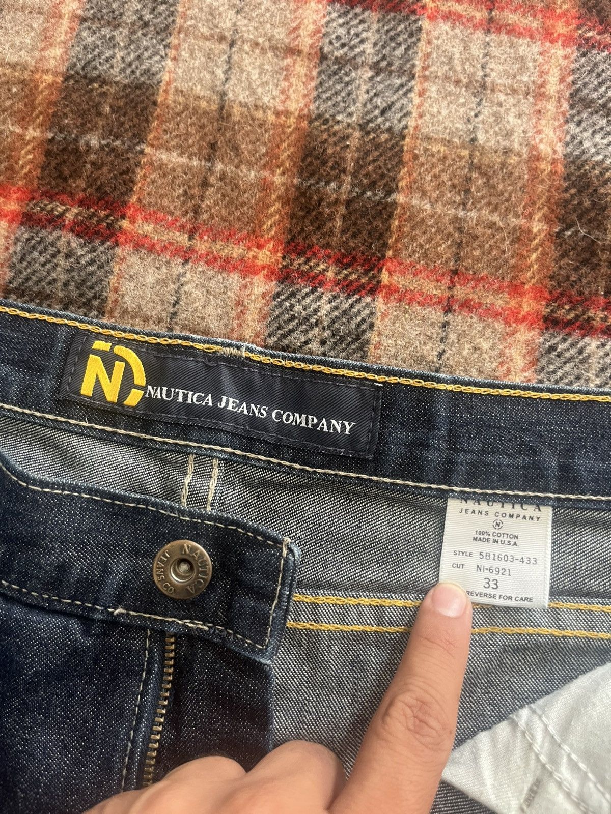 Nautica Y2K 2000’s Nautica Jeans Company Baggy Oversized Denim jorts Size US 35 - 6 Thumbnail