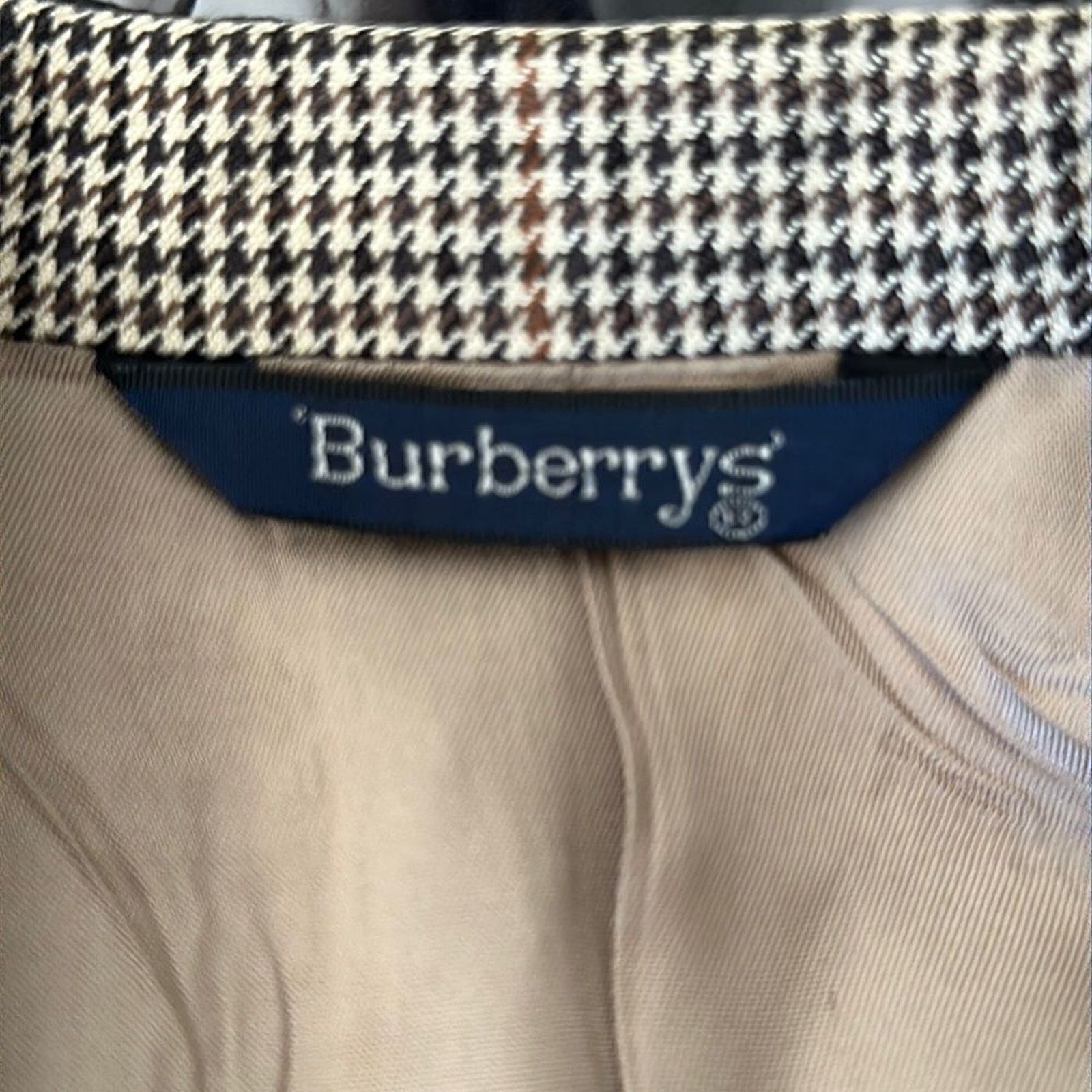 Burberry Burberrys Houndstooth 42R Plaid Blazer Vintage 90s Y2K Size 42R - 5 Thumbnail