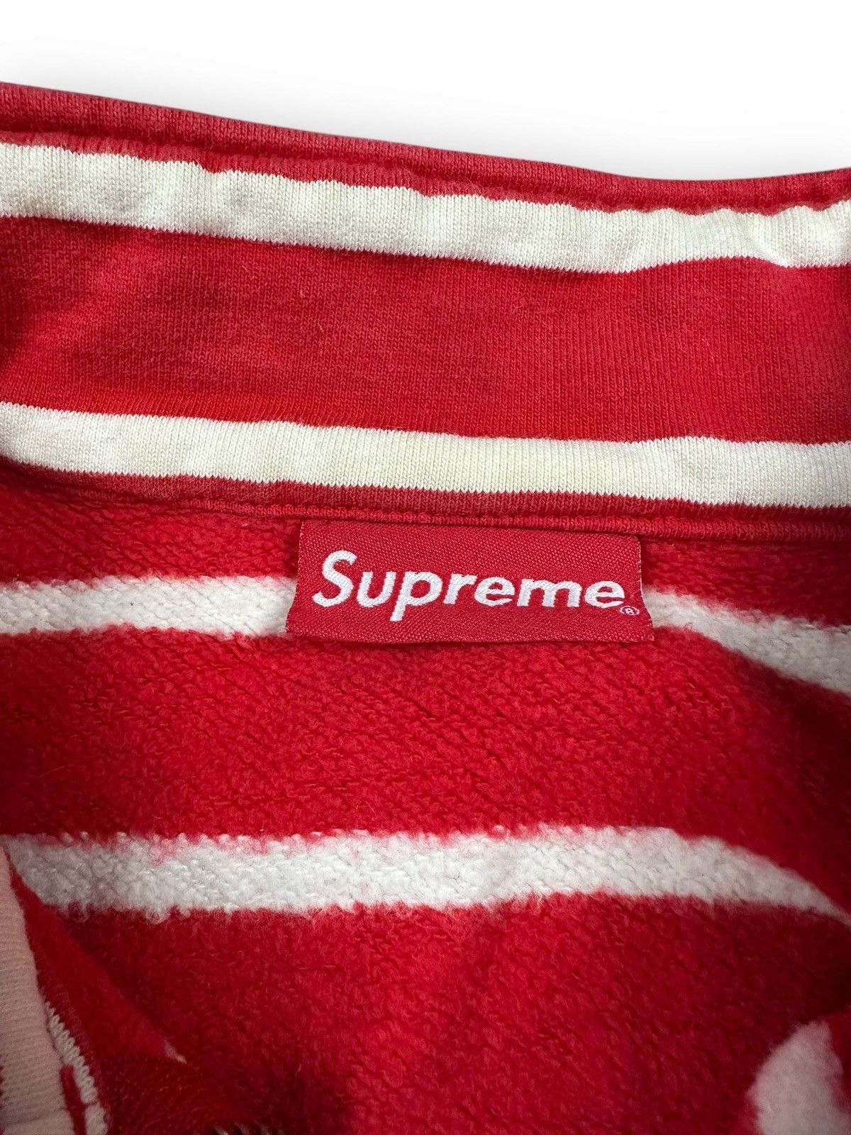 Supreme Supreme Stripped Half Zip F/W 16 Sweater Size US L / EU 52-54 / 3 - 4 Thumbnail