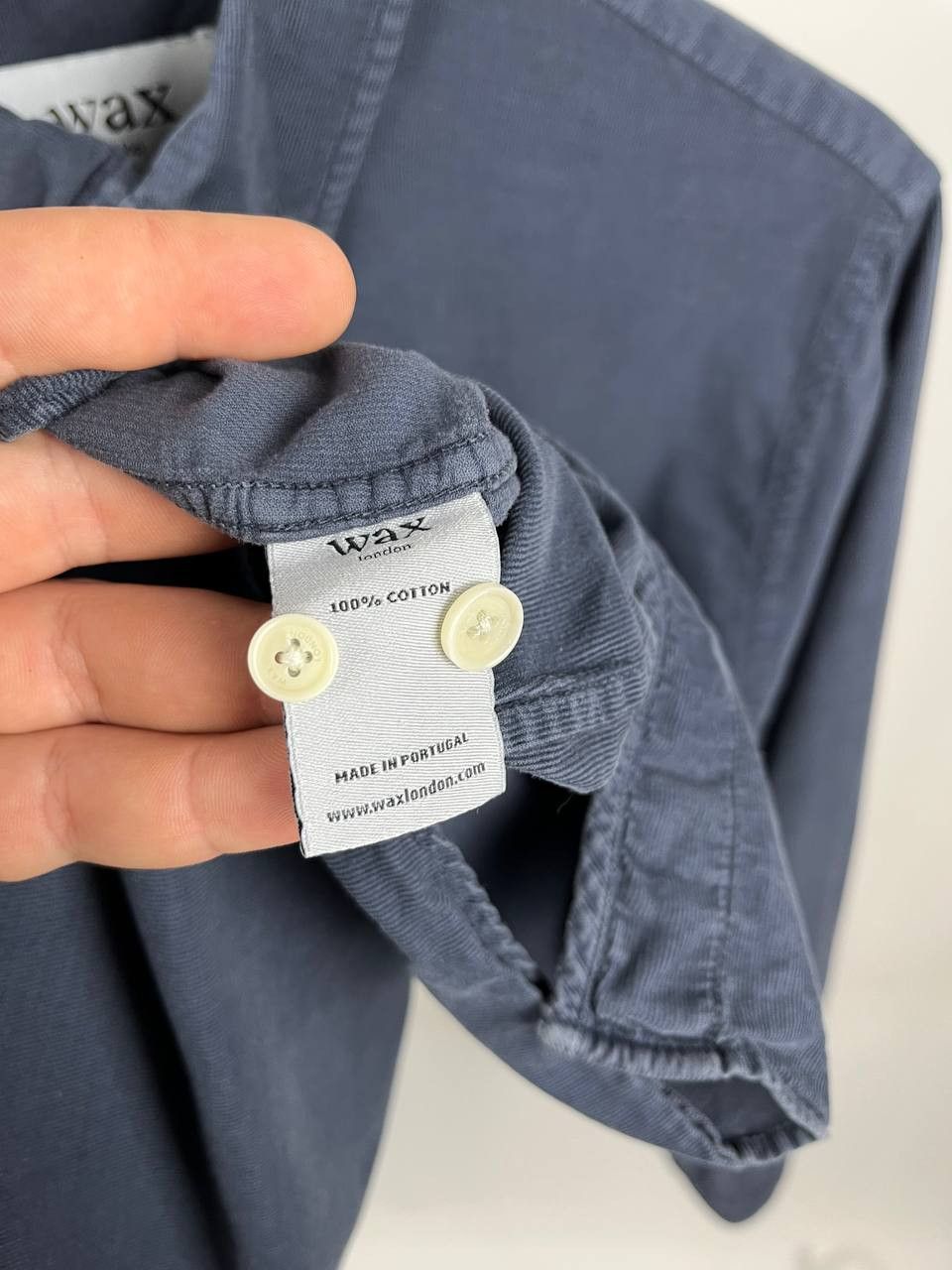 Wax London Wax London Corduroy Shirt Long Sleeve Blue Men’s Size M Size US M / EU 48-50 / 2 - 8 Thumbnail