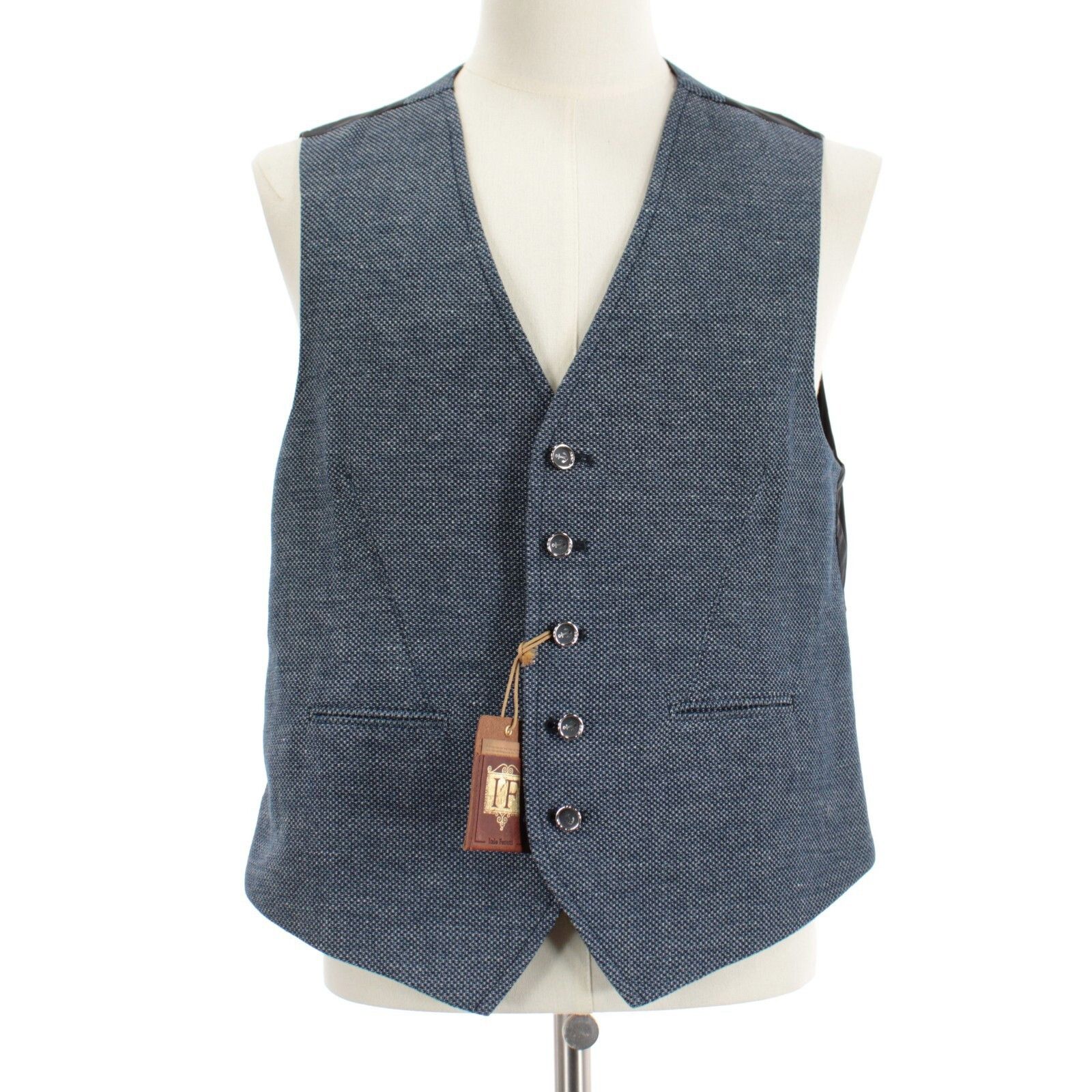 Other Italo Ferretti NWT Vest / Waist Coat Size 50 US 40R in Blue/ Size 40R - 1 Thumbnail