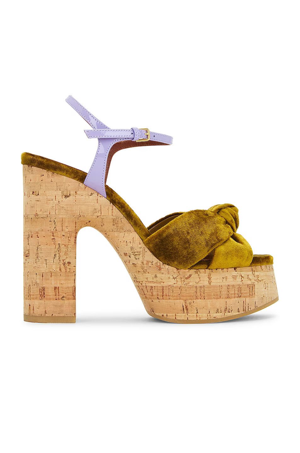 image of Saint Laurent Paris Oc11Z10524 Bianca Platform Sandals In Multicolor, Women's (Size 6)