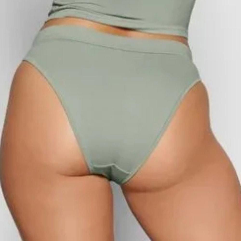 Designer CT567 NWT SKIMS Cotton Jersey Cheeky Tanga Brief Lagoon 4X Size ONE SIZE - 2 Thumbnail