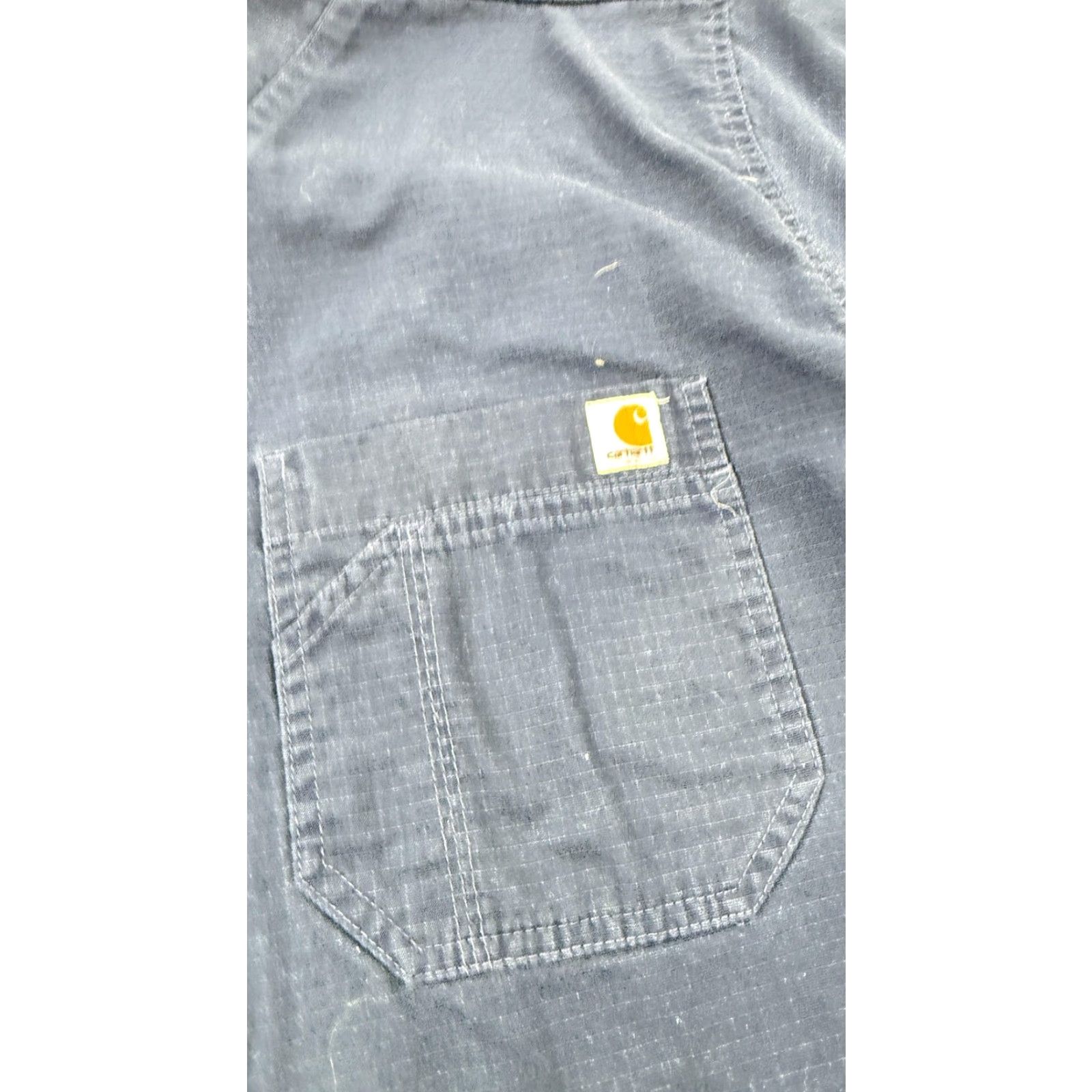 Carhartt Carhartt Scrub Shirt Mens 2XL Navy Blue Ripstop V Neck Medical Workwear Pocket Size US XXL / EU 58 / 5 - 4 Thumbnail