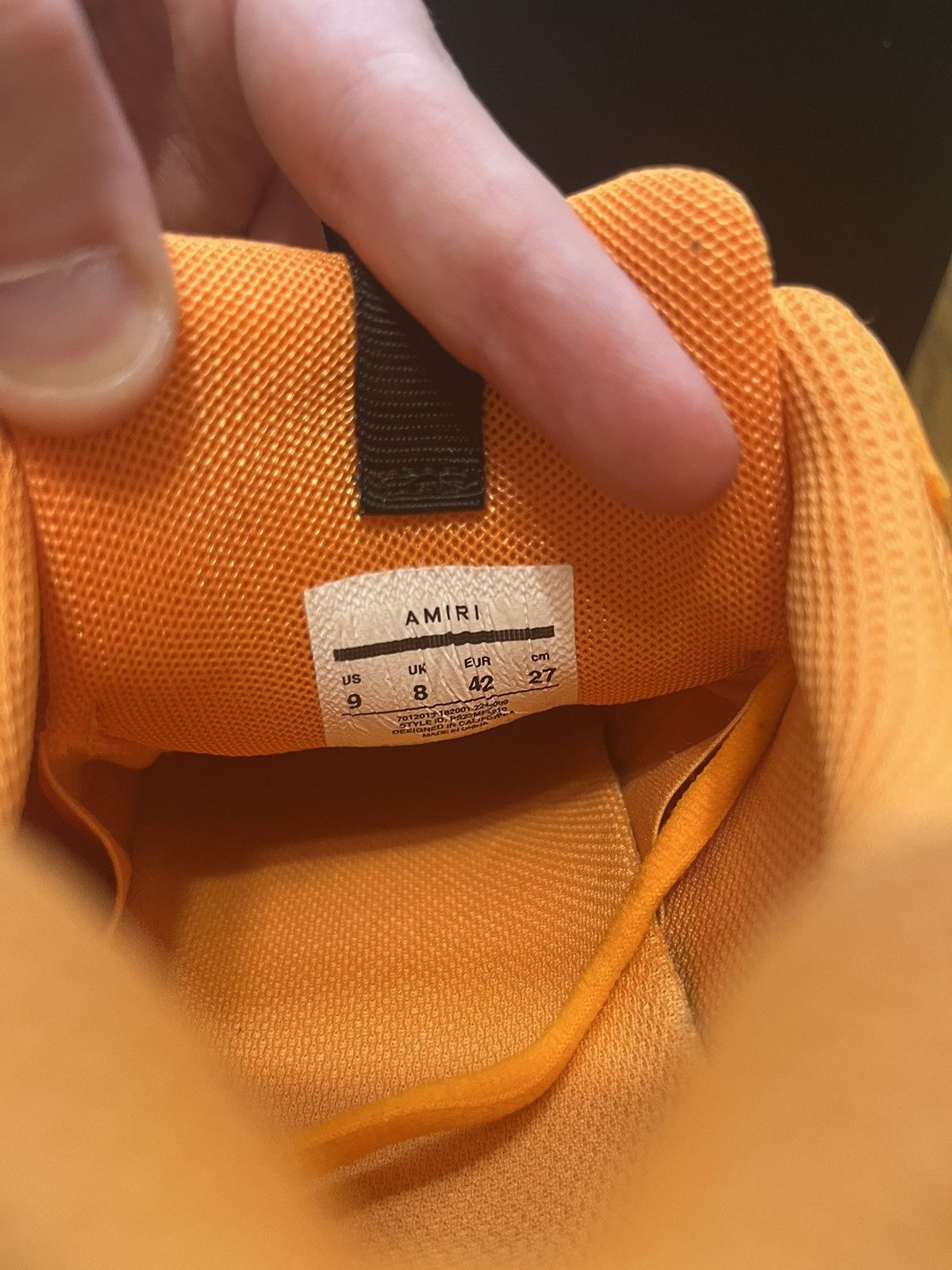 Amiri Amiri Bonerunner Sneaker (Orange) Size US 9 / EU 42 - 7 Thumbnail