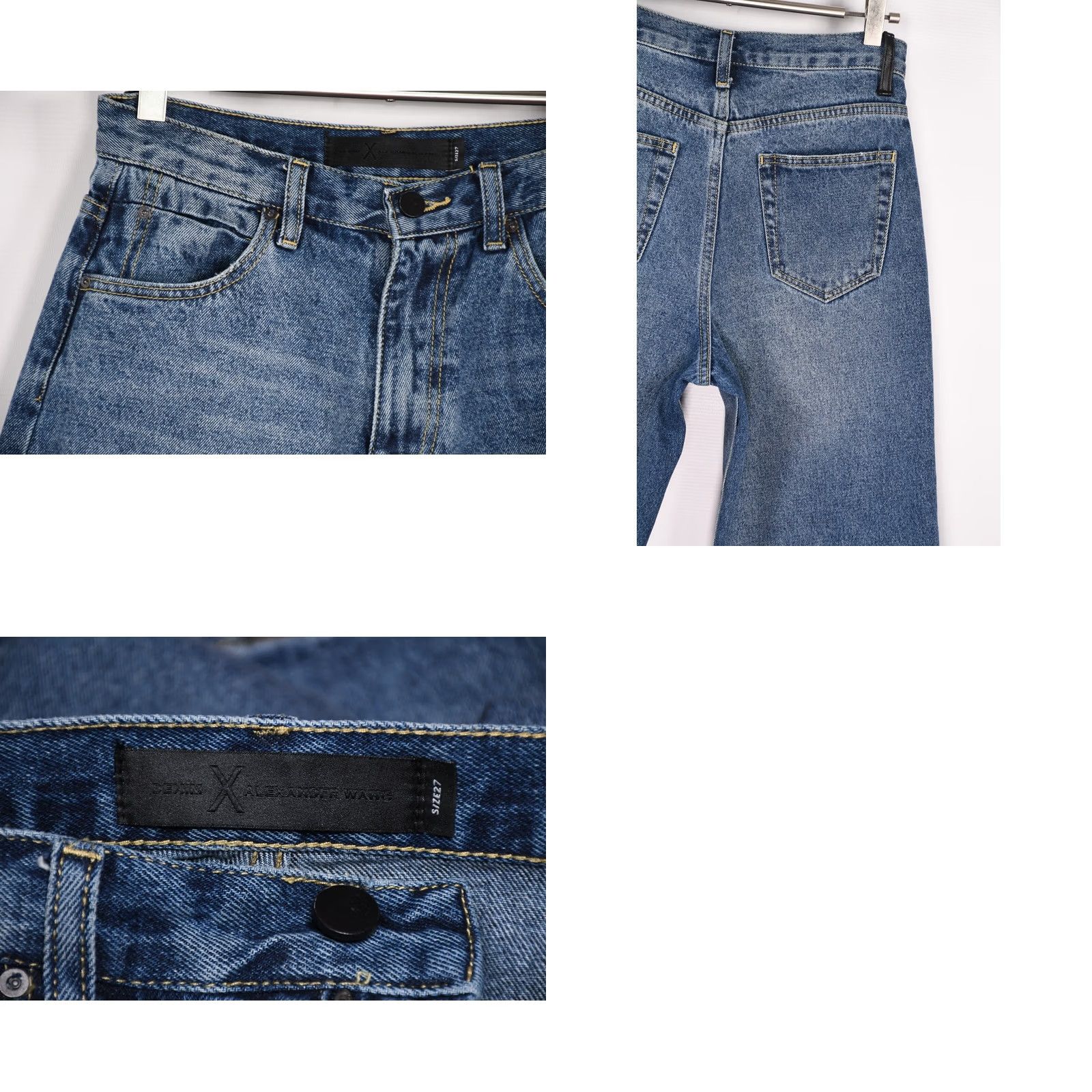 Alexander Wang DENIM ALEXANDER WANG Cult Duo Jeans Women's 27 Blue Cotton Denim Cropped Regular Size 27 Womens Size 27" / US 4 / IT 40 - 8 Thumbnail