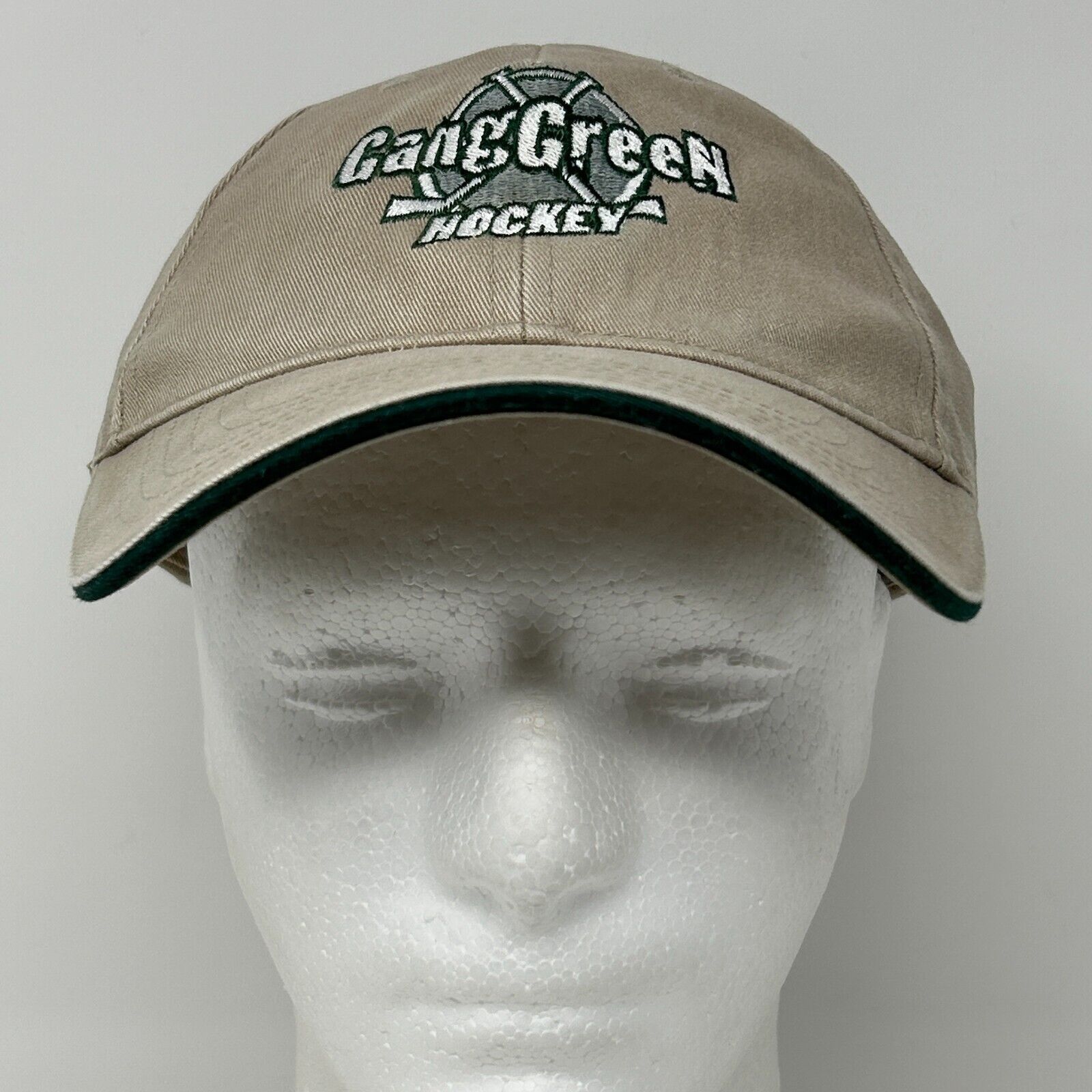 Vintage Vintage 90s Gang Green Hockey Hat Baseball Cap Hockey Beige Size ONE SIZE - 2 Thumbnail