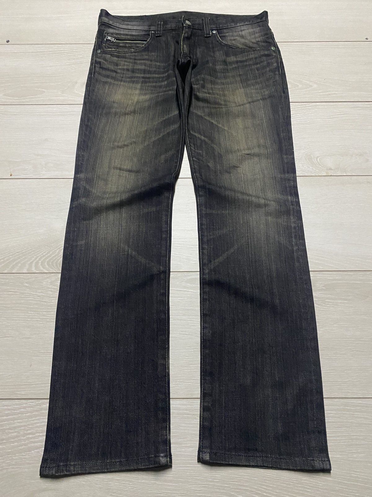 Japanese Brand Vintage Japanese Brand Black Denim Mud Wash Skinny Jeans Size US 32 / EU 48 - 1 Thumbnail