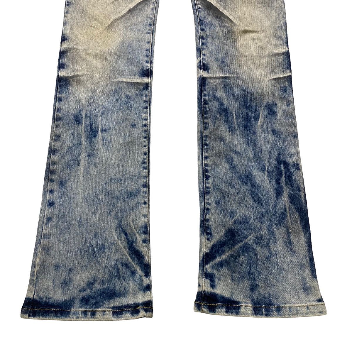 Tornado Mart Tornado Mart Acid Wash whisker Denim Wolf Cut Flare Jeans Size US 32 / EU 48 - 6 Thumbnail