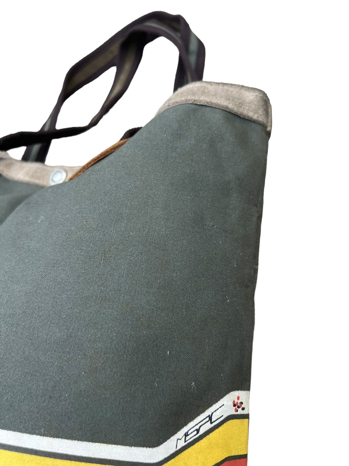MasterPiece VTG Masterpiece Japan Fade Stains Canvas Leather Tote Bag Size ONE SIZE - 8 Thumbnail