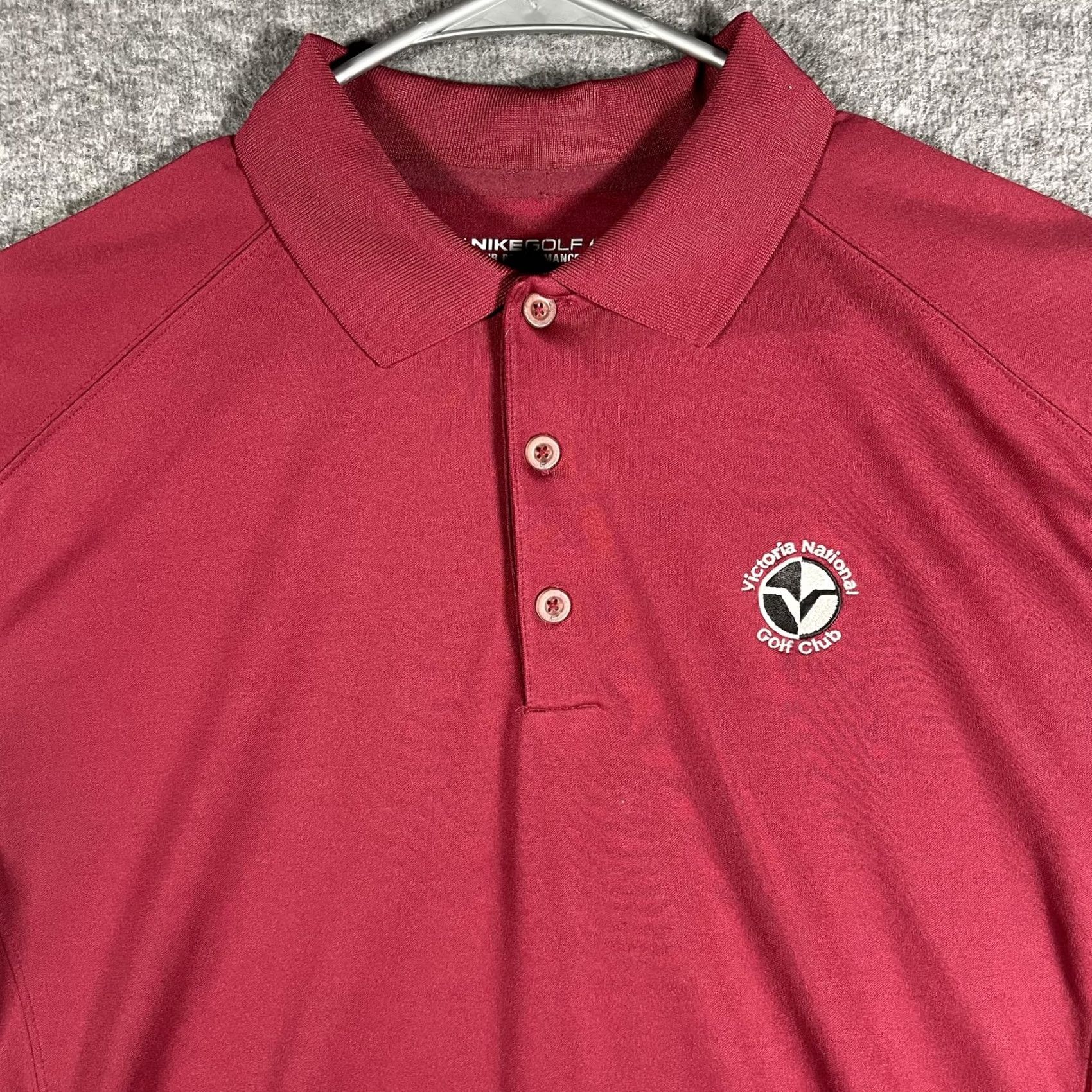 Nike Nike Golf Polo Shirt Mens M Red Tour Performance Dri-FIT Victoria National Short Sleeve Solid Logo Embroidered Swoosh Mens Golf Polo Size US M / EU 48-50 / 2 - 2 Thumbnail
