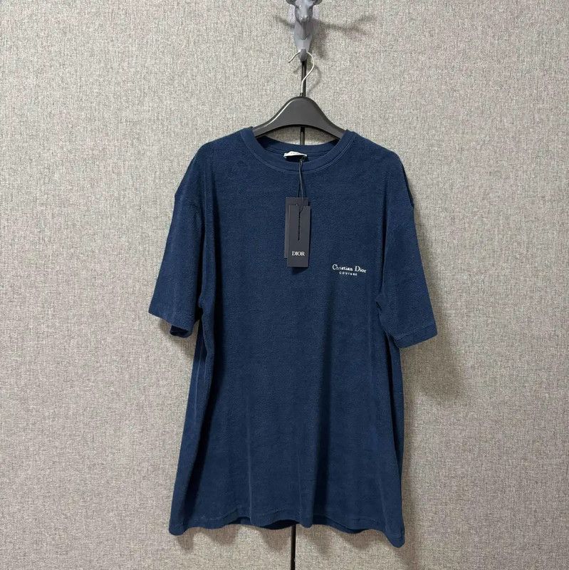 Dior Dior Men's Blue Cotton Logo T-Shirt 0089 Size US M / EU 48-50 / 2 - 1 Thumbnail