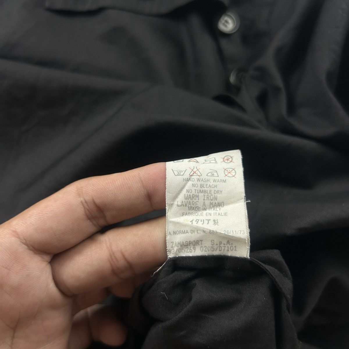 Helmut Lang 1993 Helmut Lang Marine Hi Collar Many Button Shirt Size XS / US 0-2 / IT 36-38 - 11 Thumbnail