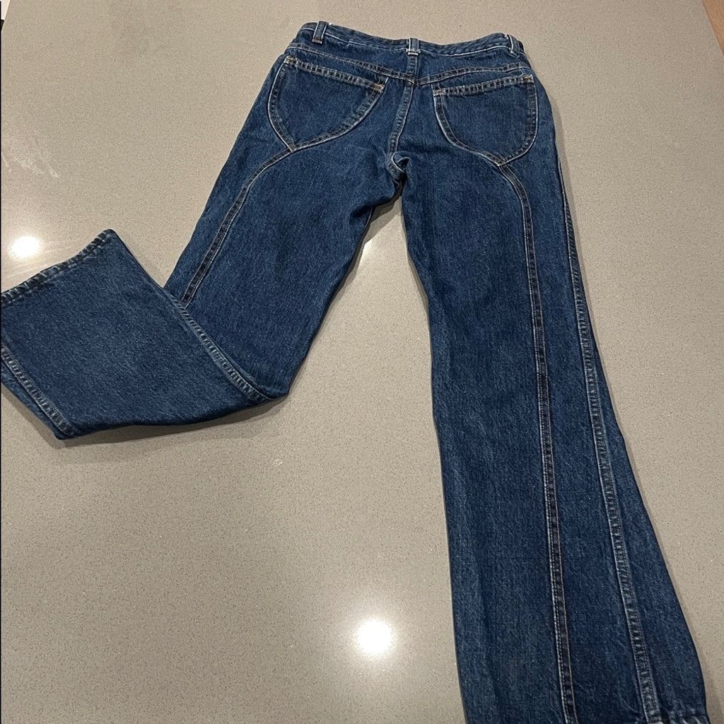 Sears Vintage 70’s Sears Dark Blue Bootcut Women’s Jeans Size 30" / US 8 / IT 44 - 4 Thumbnail