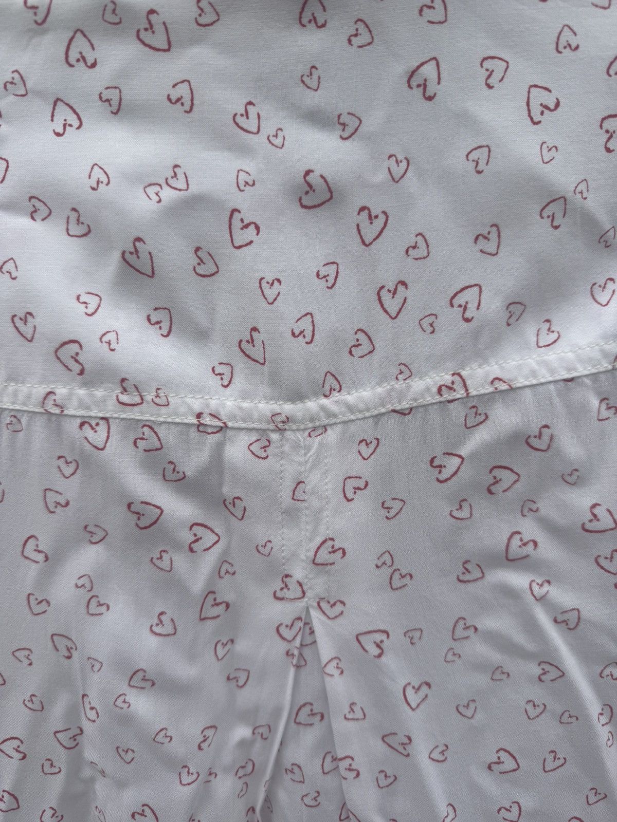 Other Beach Lunch Lounge Button Up Shirt Top White Red Heart Size M / US 6-8 / IT 42-44 - 6 Thumbnail