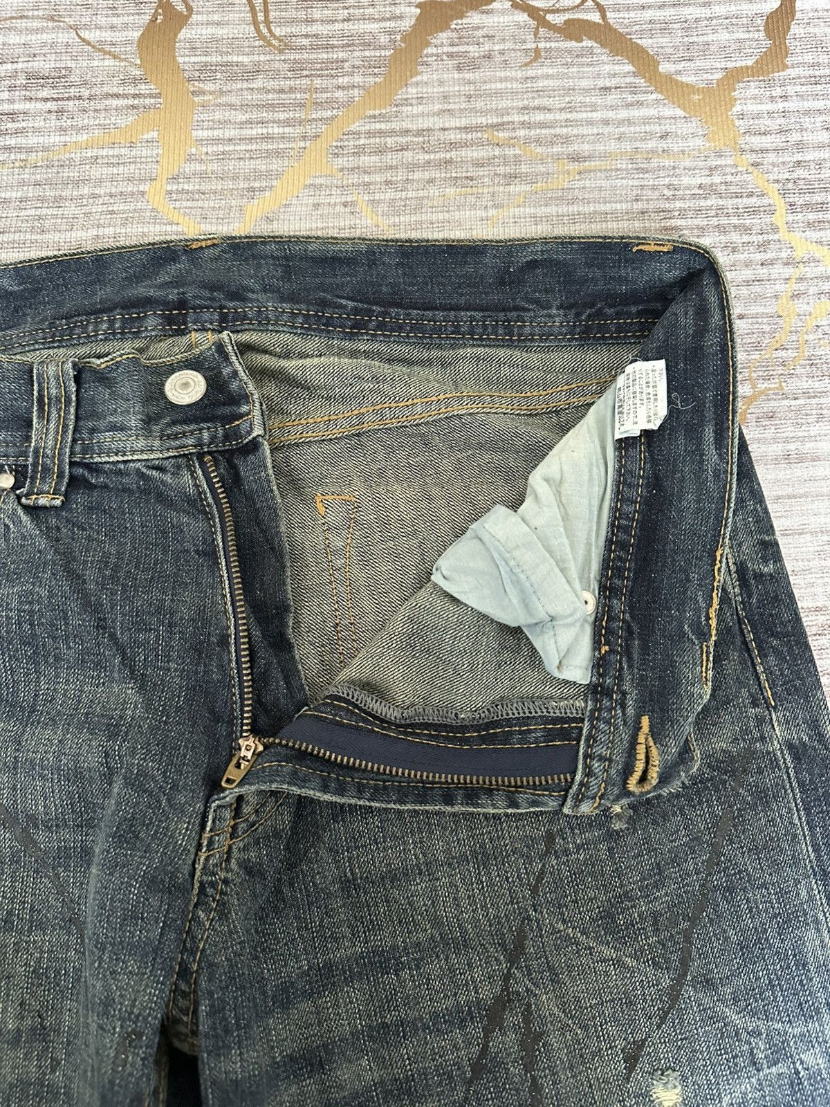 Japanese Brand FLARE Japanese Brand Distressed Claw Marks Design Denim Size US 33 - 15 Thumbnail