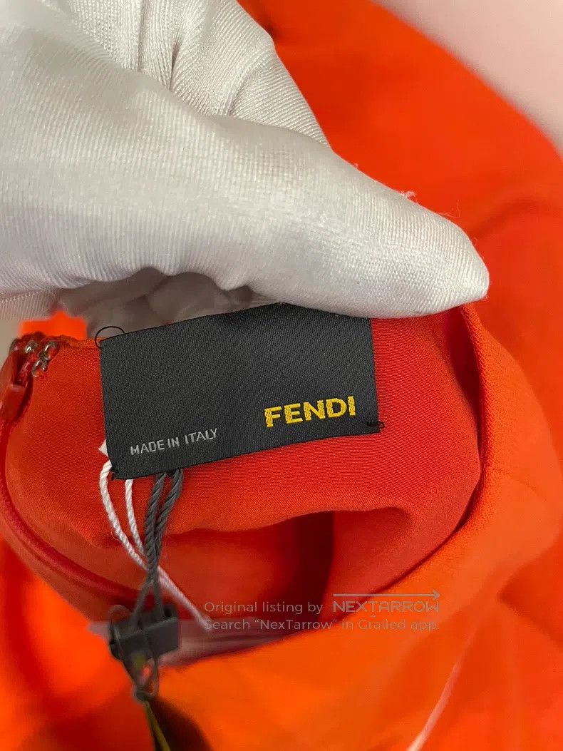 Fendi Fendi Orange fiber mulberry silk dress Size S / US 4 / IT 40 - 3 Thumbnail