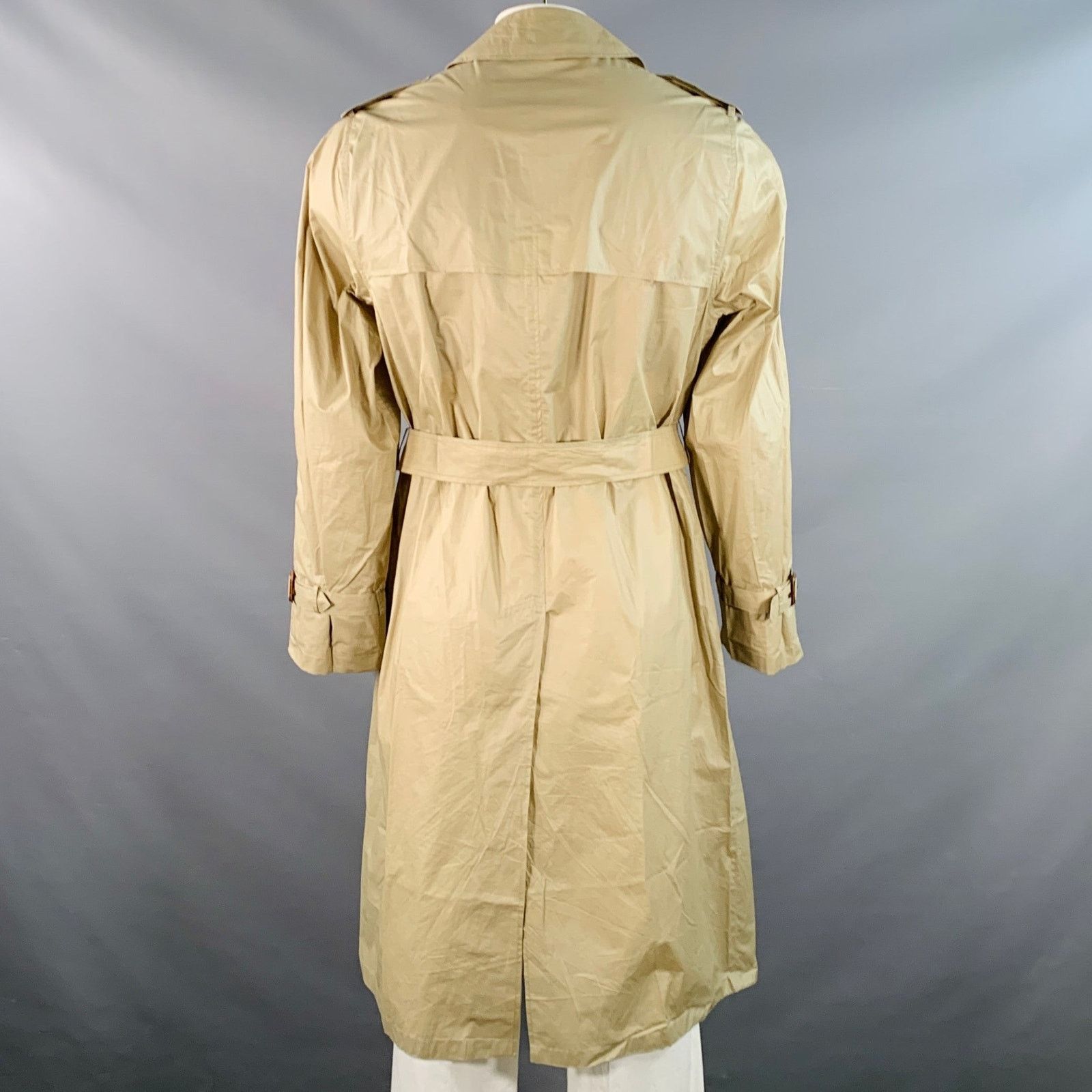 Pierre Balmain Size XL Beige Cotton Double Breasted Trench Coat Size US XL / EU 56 / 4 - 3 Thumbnail
