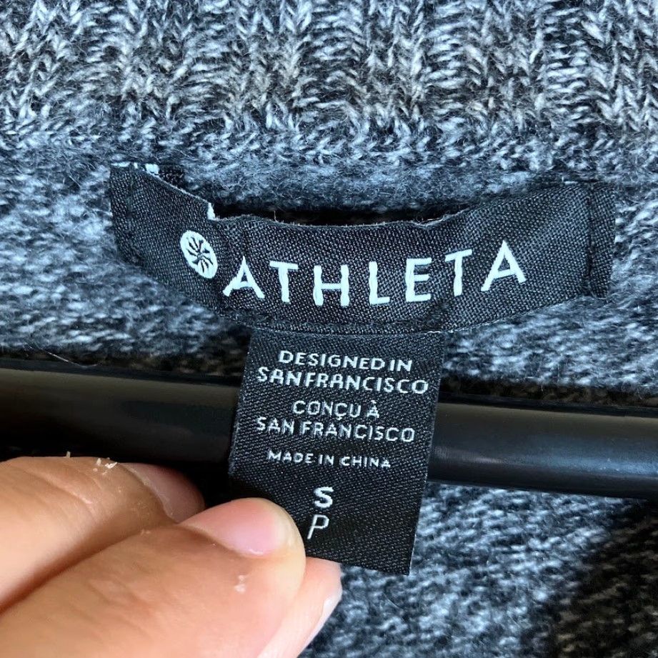 Athleta Athleta Womens Sweater Charcoal Vital V Neck Tunic Pullover Wool Cashmere S Size S / US 4 / IT 40 - 6 Thumbnail