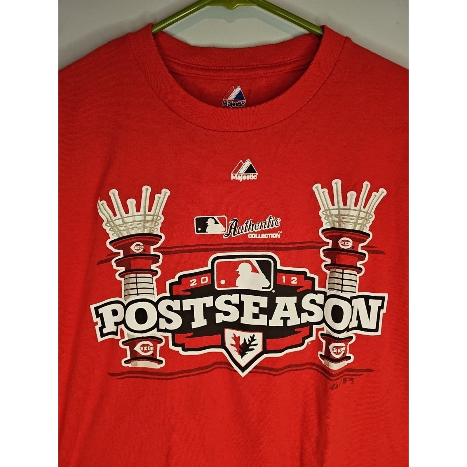 Majestic Majestic 2012 Postseason Cincinnati Reds Mens Sz L T-Shirt Size US L / EU 52-54 / 3 - 2 Thumbnail