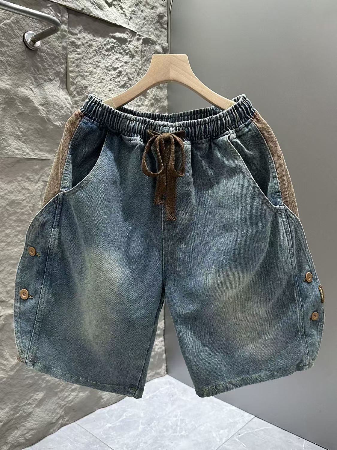 Vintage Vintage Washed Side Button Denim Shorts Size M Size US 30 / EU 46 - 2 Thumbnail