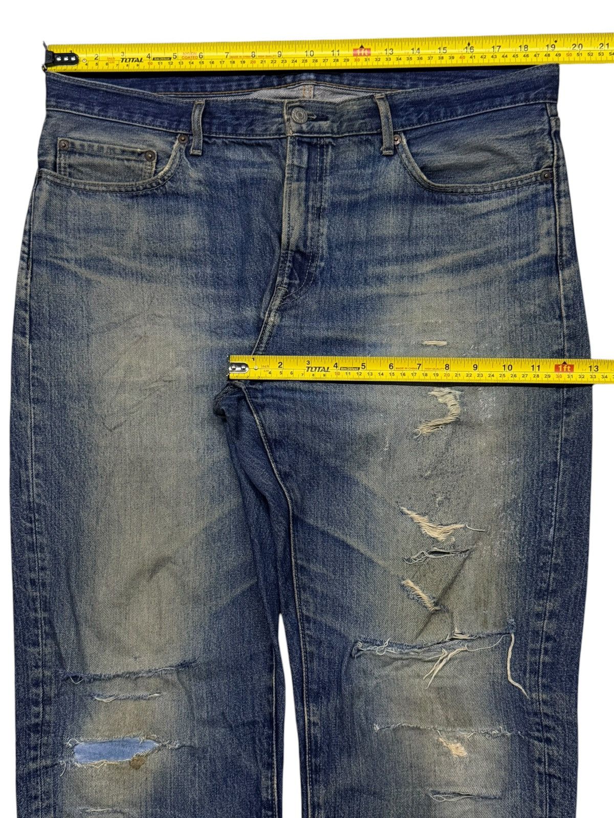 Uniqlo Vintage Uniqlo Japanese Denim Jeans | Loose Fit Straight W38 Size US 38 / EU 54 - 14 Thumbnail