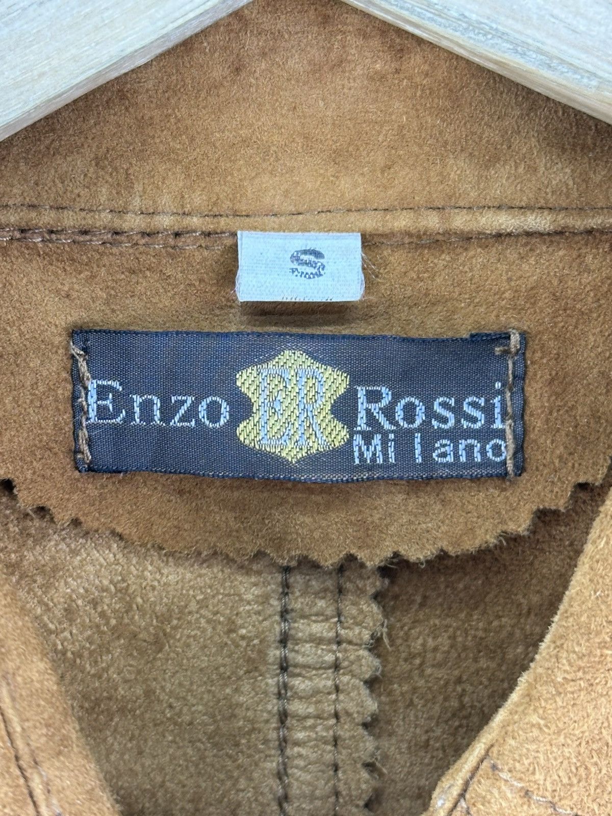 Japanese Brand Enzo Rossi Milano Flannel Shirt Lamb Skin Leather Jacket Size US M / EU 48-50 / 2 - 12 Thumbnail