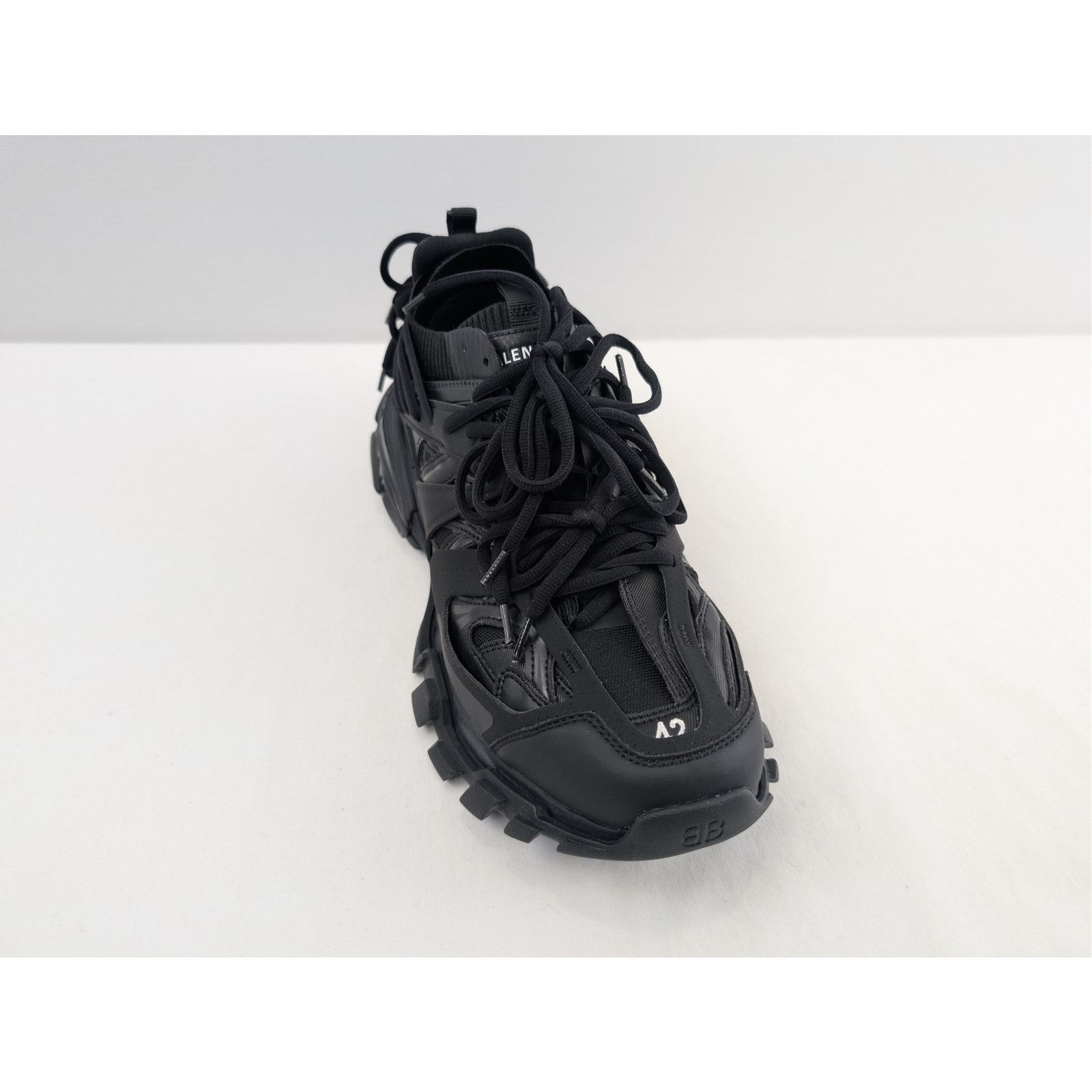 Balenciaga o1rshd1 Track Laces Shoe Sneakers in Black Size US 9 / EU 42 - 3 Thumbnail