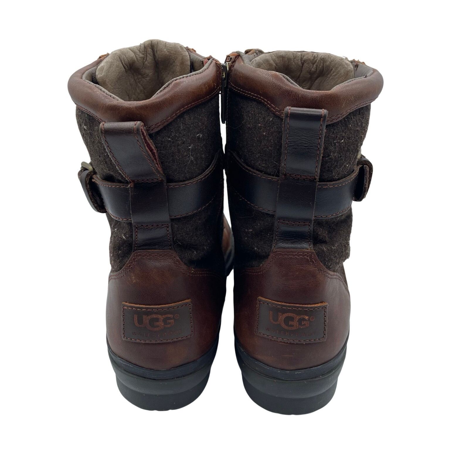Ugg Ugg Kesey Waterproof Insulated Boots Brown Leather Womens 7 Size US 7 / IT 37 - 4 Thumbnail