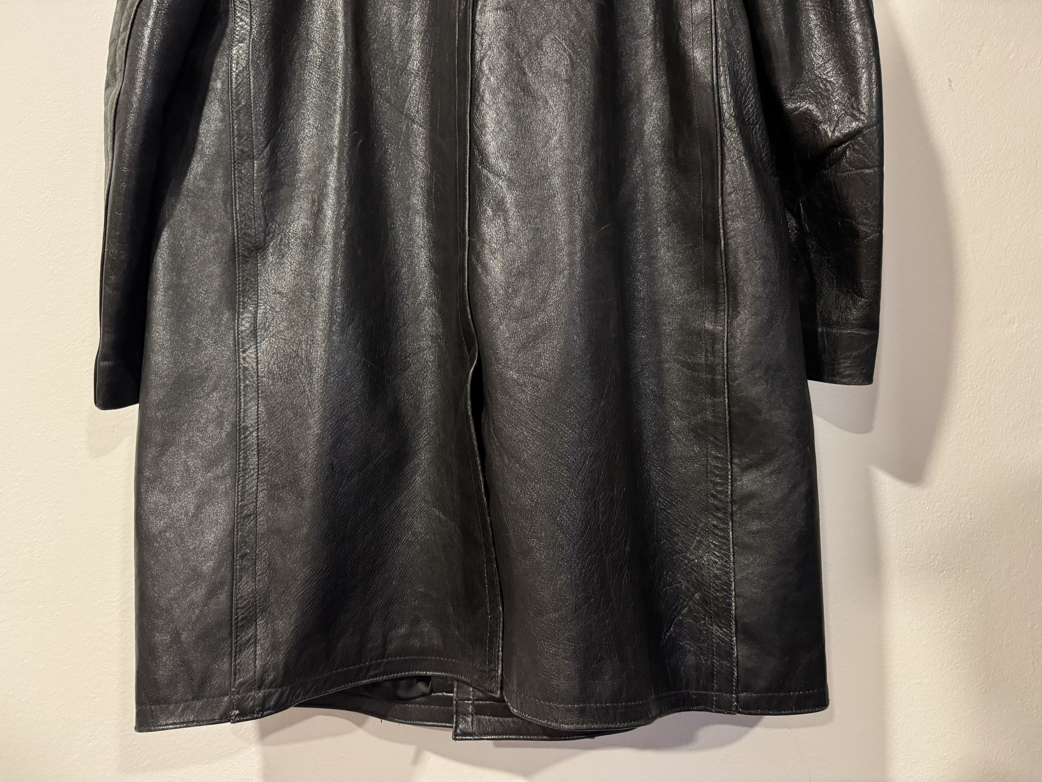 Vintage Leather trench coat vintage archive 80s tailored L Size US L / EU 52-54 / 3 - 6 Thumbnail