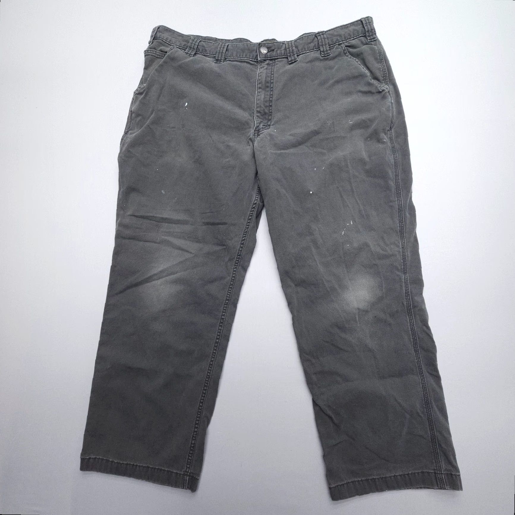 Carhartt Carhartt Pants Mens 44 x 30 Relaxed Rugged Flex Canvas Straight Casual Workwear Cotton Blend 5-Pocket Design Gray Modern Flat Front Mens Pants Size US 44 / EU 60 - 2 Thumbnail