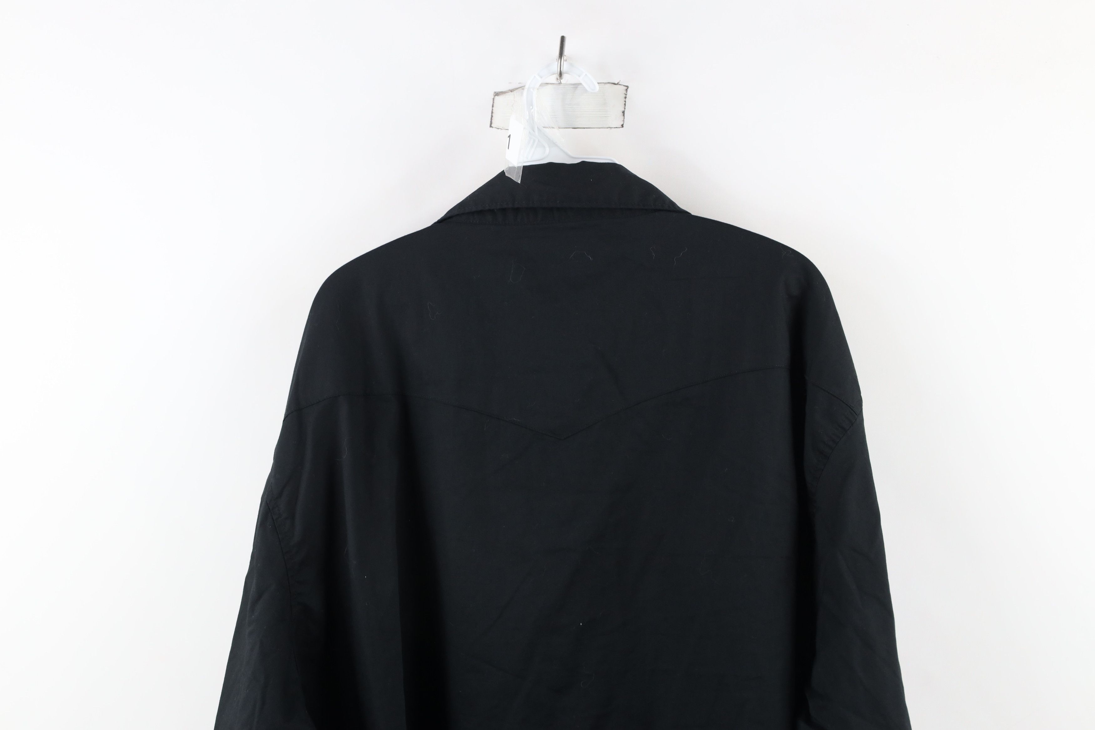 Vintage × Wrangler Vintage 90s Wrangler Rodeo Snap Button Collared Shirt Black Size US XXL / EU 58 / 5 - 9 Thumbnail