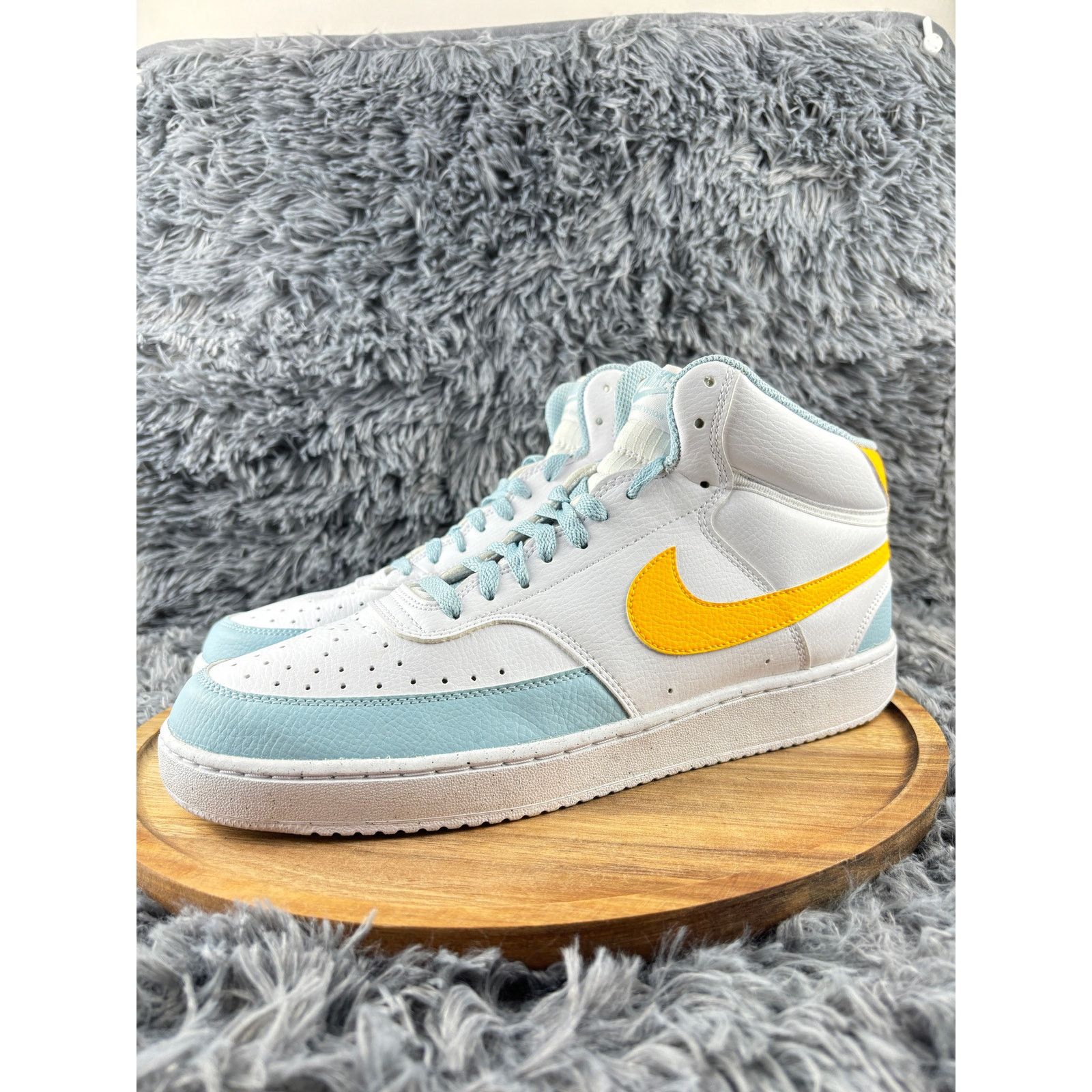 Nike Nike Court Vision Next Nature Mid White Ocean Bliss Size12 Size US 12 / EU 45 - 3 Thumbnail