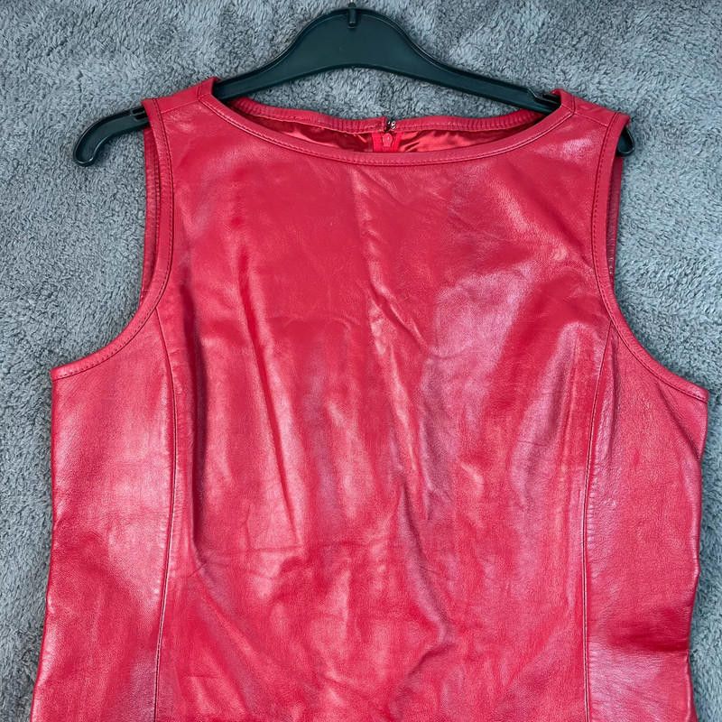 Other Episode Genuine Leather Dress - Size 10 - Red Size M / US 6-8 / IT 42-44 - 2 Thumbnail