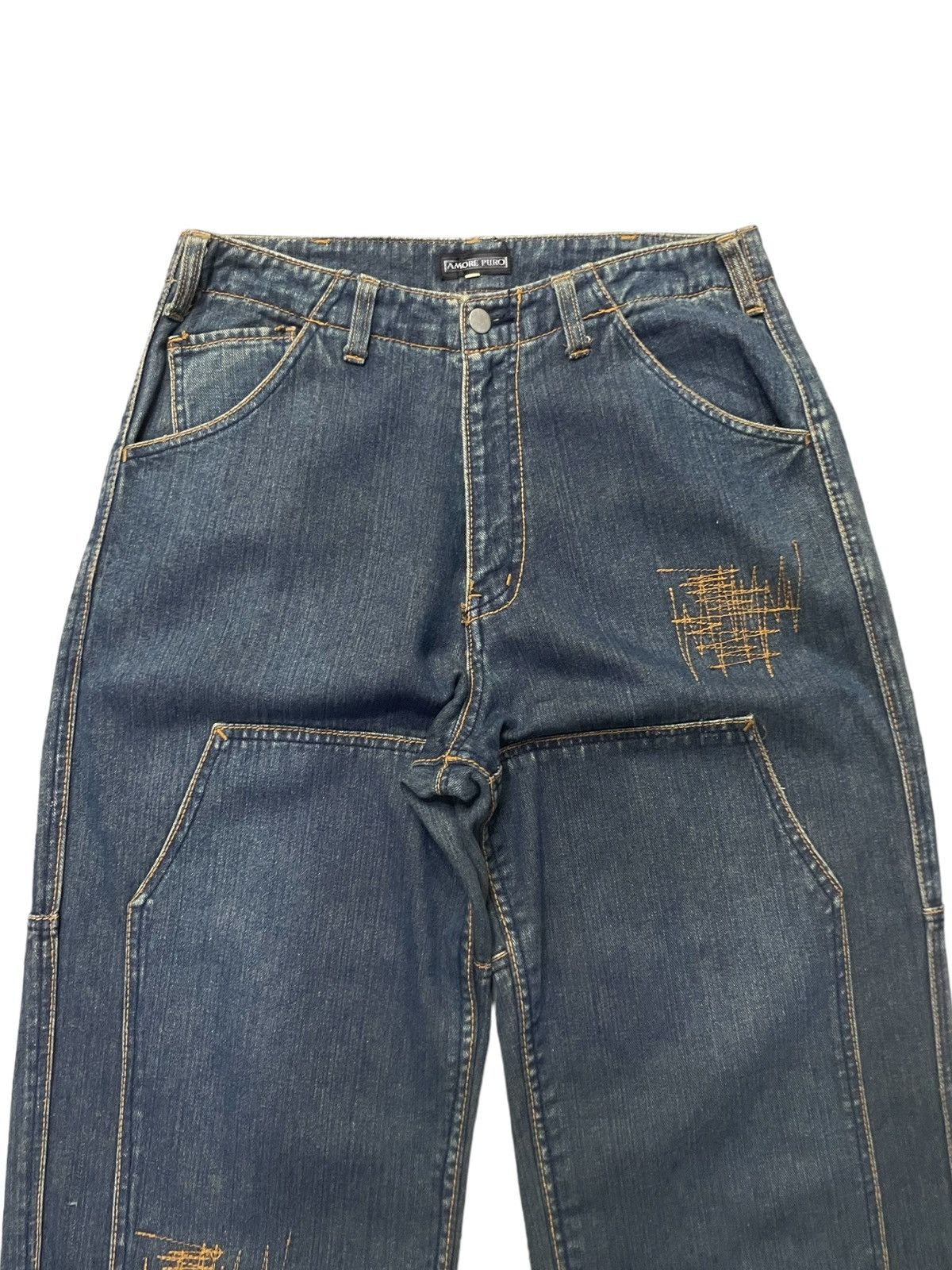 JNCO × Wu-Tang Clan Amore Puro Japan Double Knee Massive Baggy Craft Jeans Size US 30 / EU 46 - 5 Thumbnail