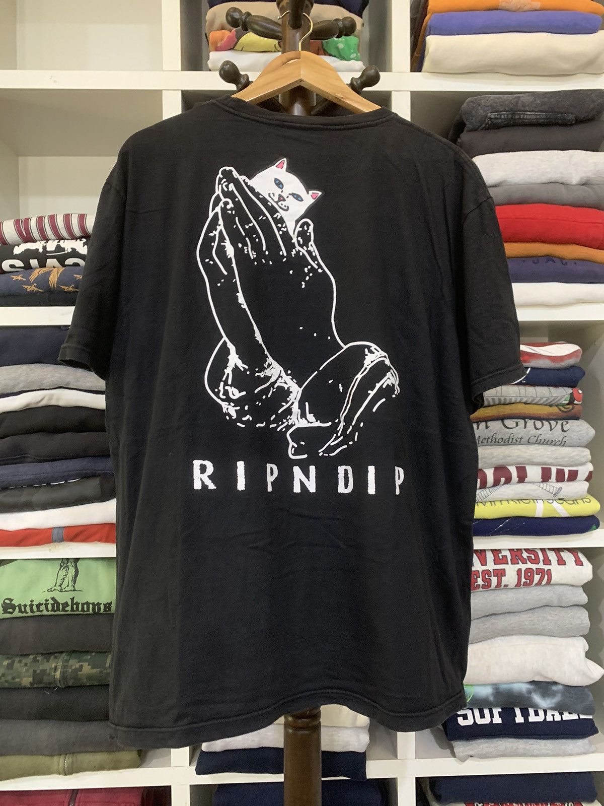 image of Rip N Dip Black Tee, Men's (Size XL)