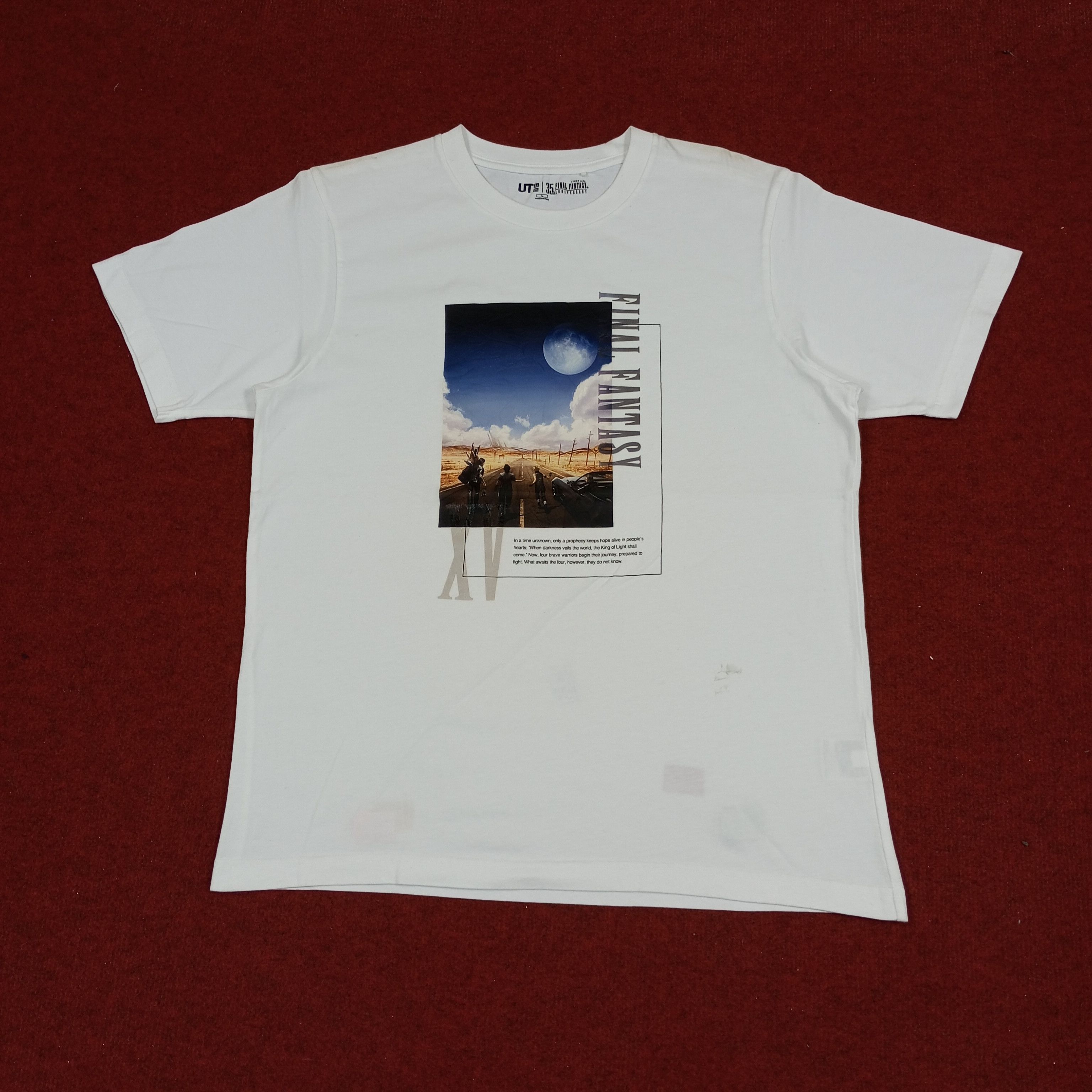 Japanese Brand × The Game × Vintage Final Fantasy 35th Anniversary X Uniqlo Streetwear Tshirt Size US M / EU 48-50 / 2 - 1 Thumbnail