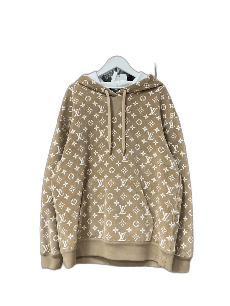 Louis Vuitton Louis Vuitton Brown Velvet Printed Hoodie Size US S / EU 44-46 / 1 - 1 Thumbnail