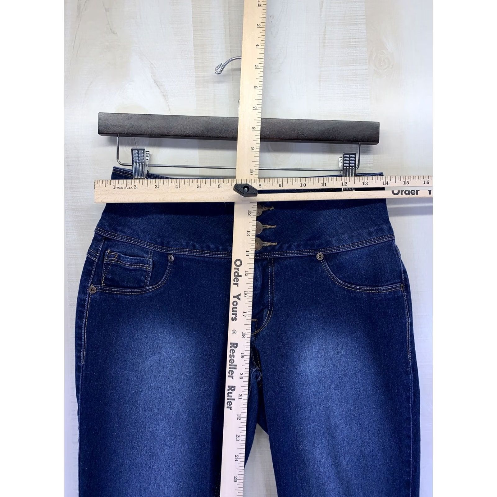 Vintage Ava & Alex High Rise Dark Wash Stretch Skinny Jeans Women’s SZ 8-4925 Size 30" / US 8 / IT 44 - 2 Thumbnail
