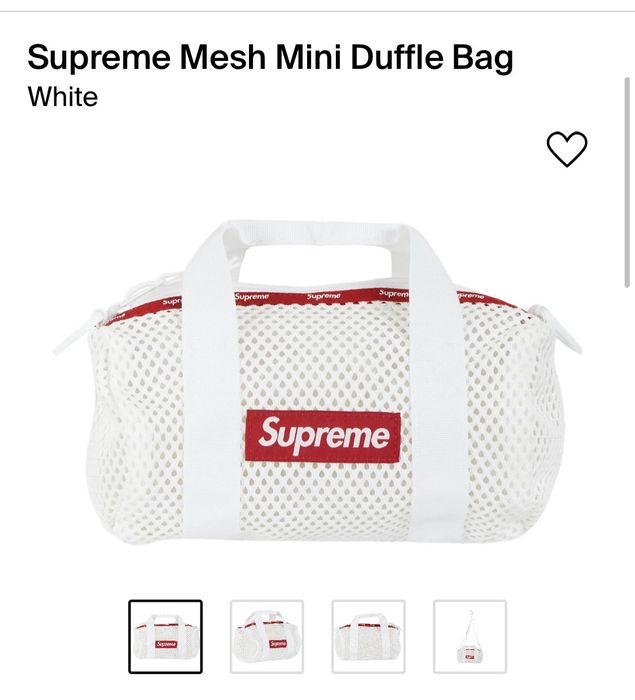 Supreme Mesh Mini Duffle Bag White