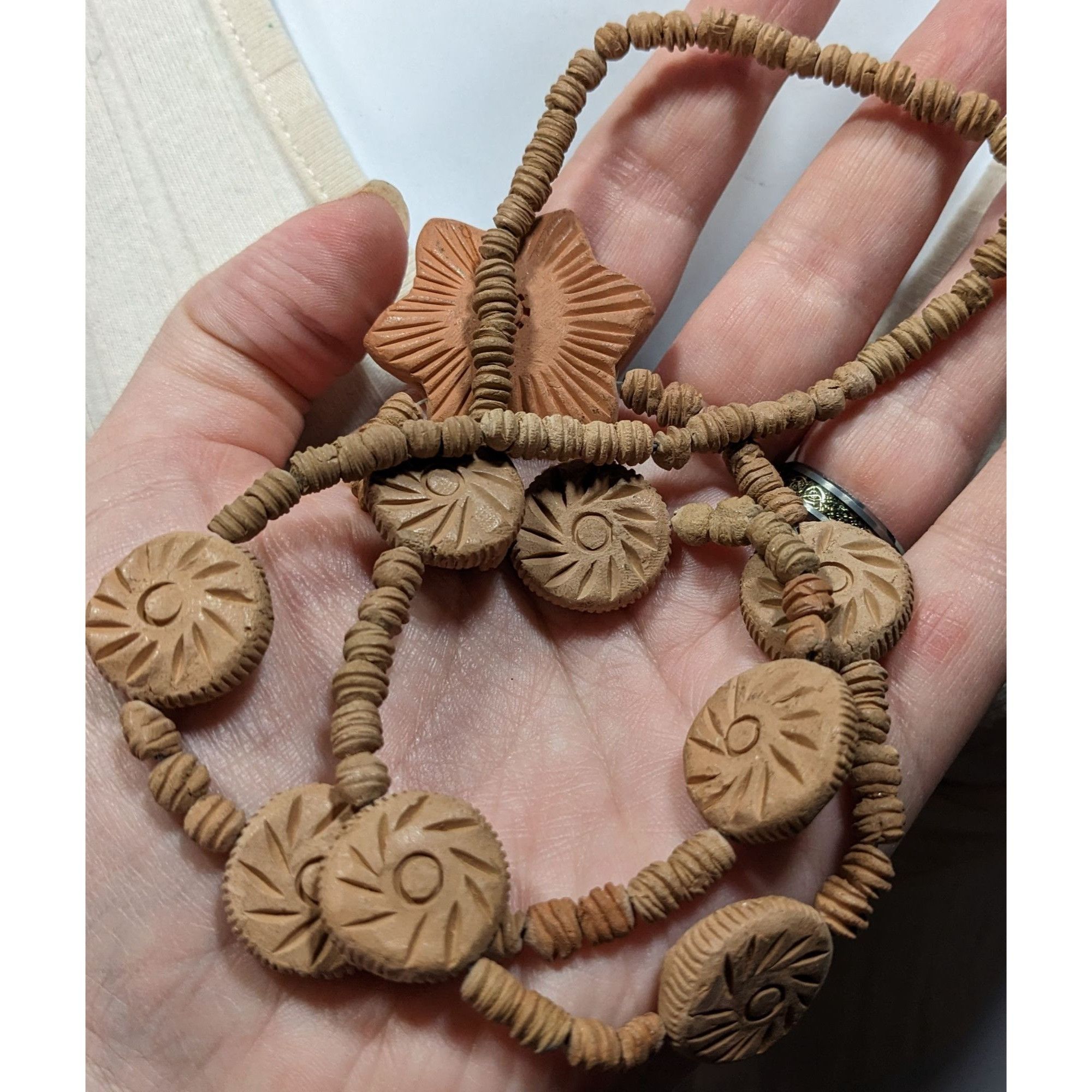 Other Vintage Handmade Star Pendant Clay Beaded Necklace Size ONE SIZE - 6 Thumbnail