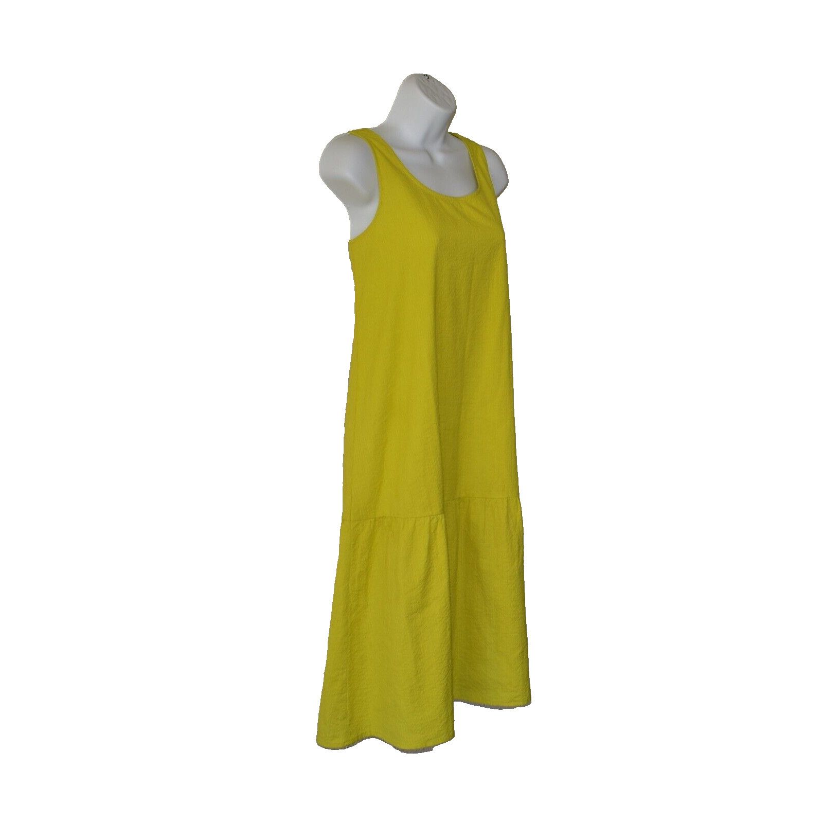 Eileen Fisher EILEEN FISHER Sunbeam Org Cotton Ripple Tiered Dress PP $188 Size XS / US 0-2 / IT 36-38 - 2 Thumbnail