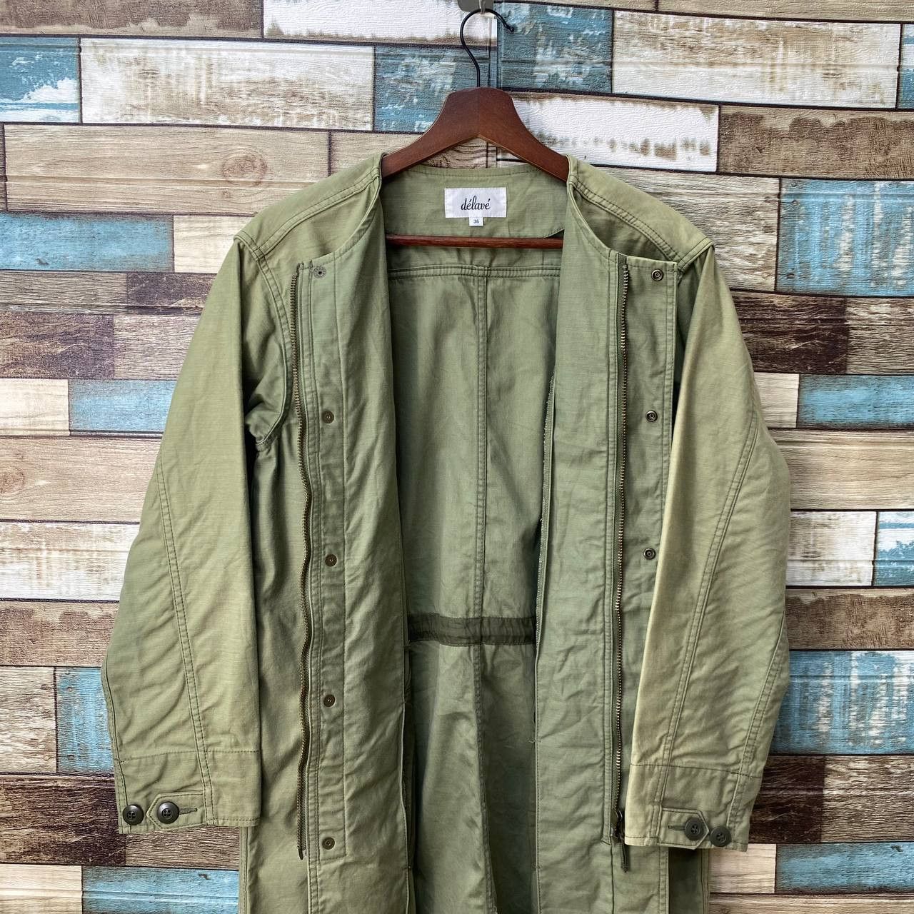Japanese Brand DE'LAVE JAPAN PARKA FADED GREEN MILITARY ROUNDNECK COLLAR Size US S / EU 44-46 / 1 - 11 Thumbnail