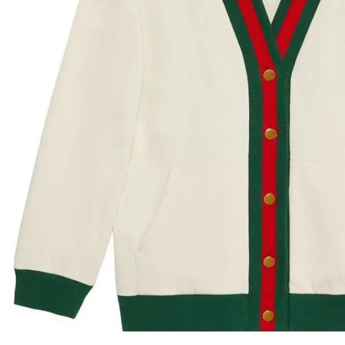 Gucci o1s1wg110925 Cotton Jersey Cardigan With Web in Multicolor Size US XXL / EU 58 / 5 - 5 Thumbnail