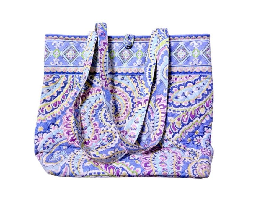 Vintage Vera Bradley Quilted Cotton Paisley Tote Bag