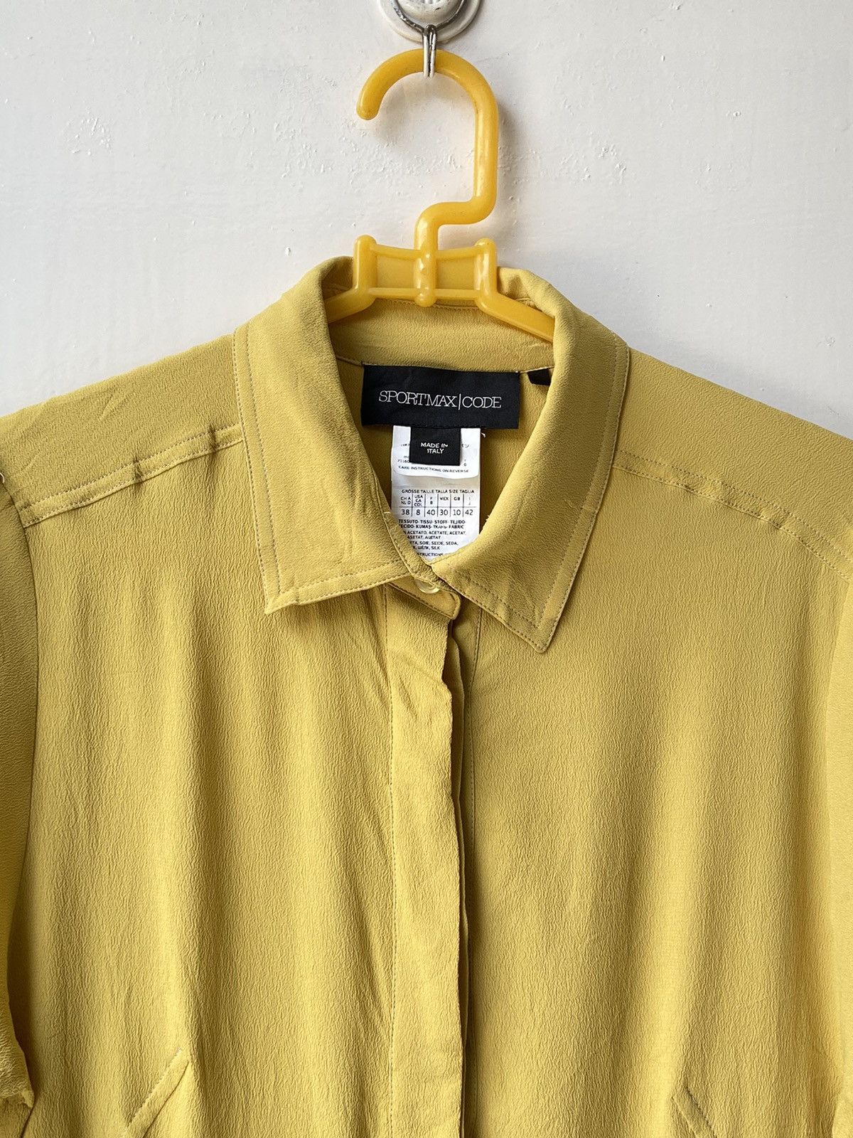 Max Mara × Sportmax SPORTMAX CODE Yellow Shirt Size S / US 4 / IT 40 - 14 Thumbnail