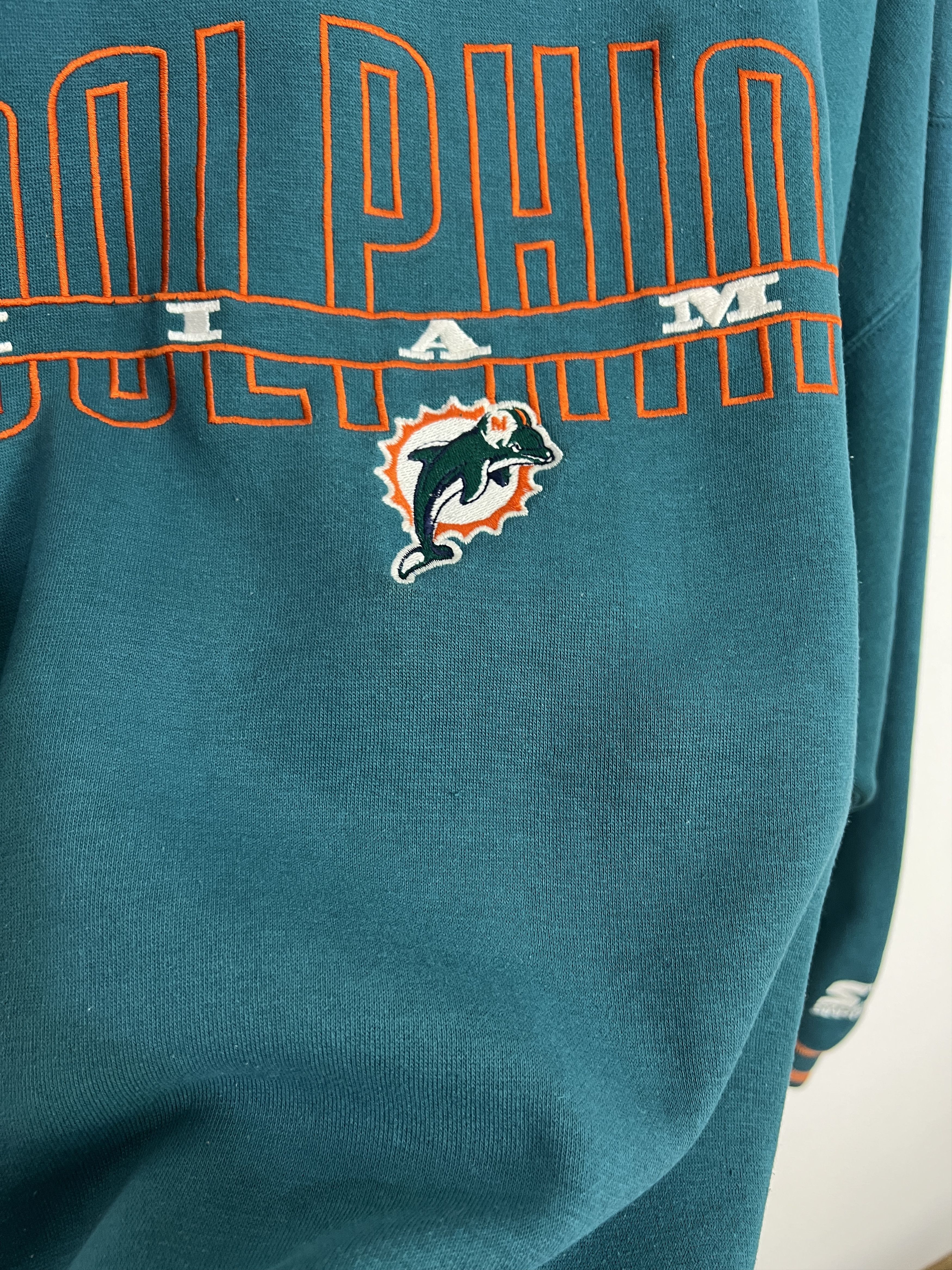 Starter Vintage 90's Miami Dolphins NFL Crewneck Sweatshir Big Logo Size US XL / EU 56 / 4 - 6 Thumbnail