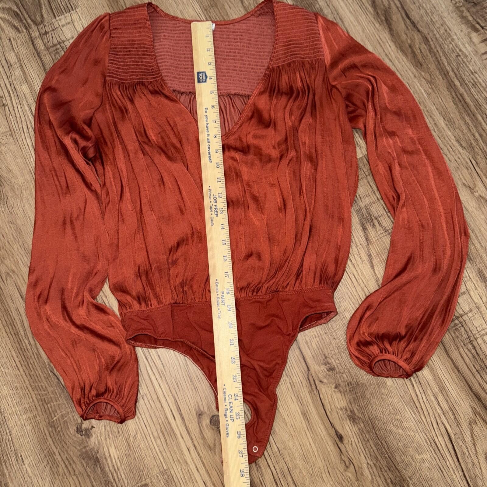 Free People Free People Intimately Plunging Wrap Bodysuit Terra Cotta Size ONE SIZE - 4 Thumbnail