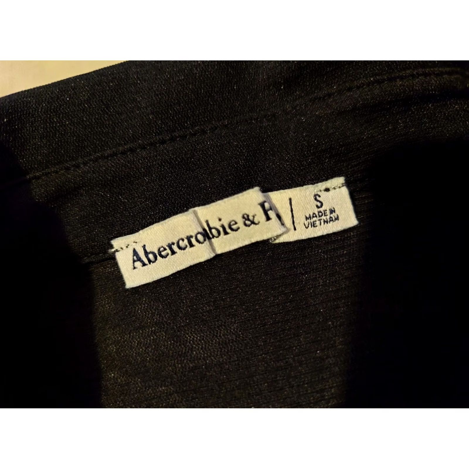 Abercrombie & Fitch Abercrombie & Fitch Shirt Blouse S Small Button Black Cotton Womens Size S / US 4 / IT 40 - 2 Thumbnail