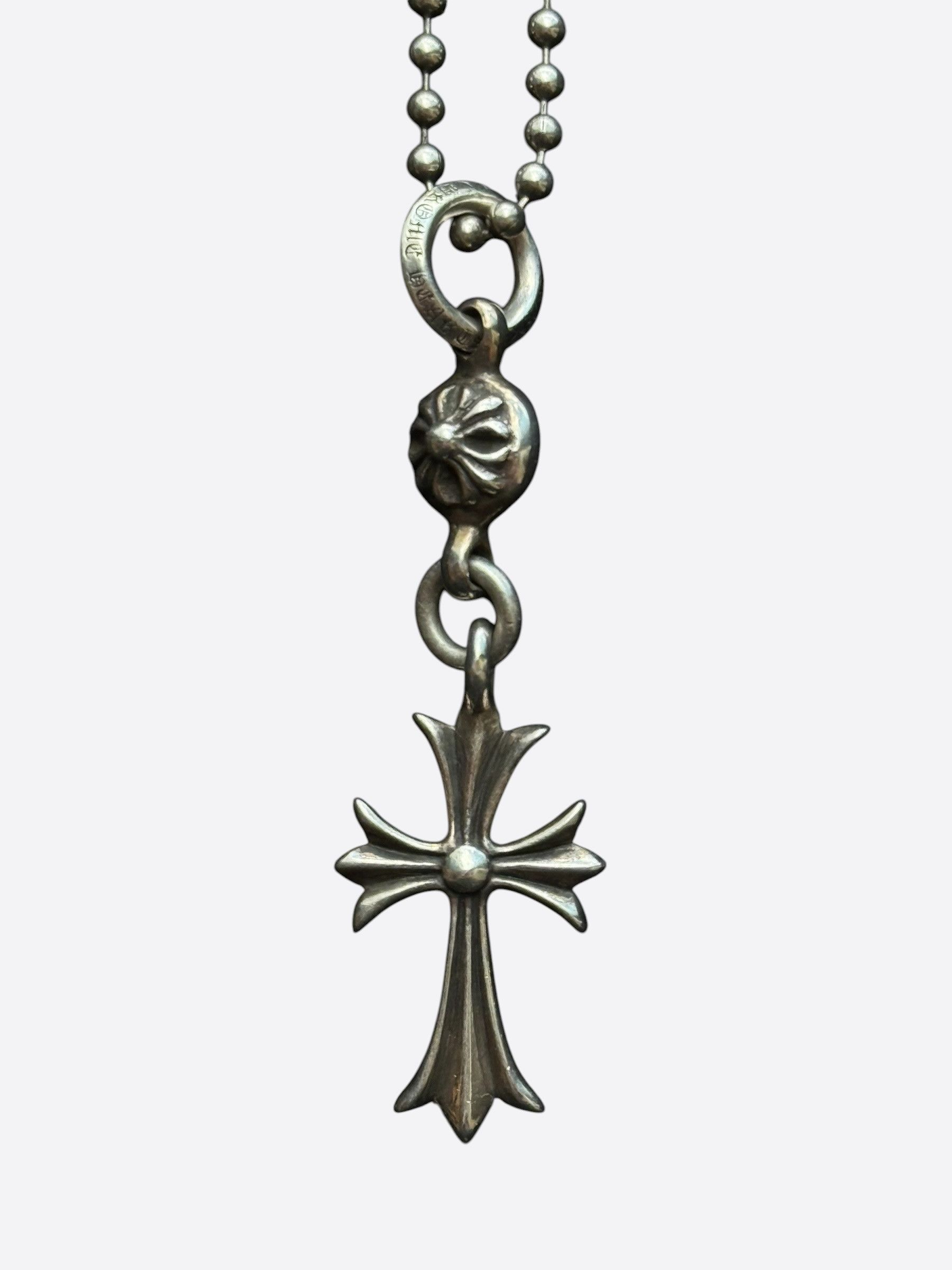 Chrome Hearts Chrome Hearts Silver Tiny Cross Necklace Size ONE SIZE - 2 Thumbnail